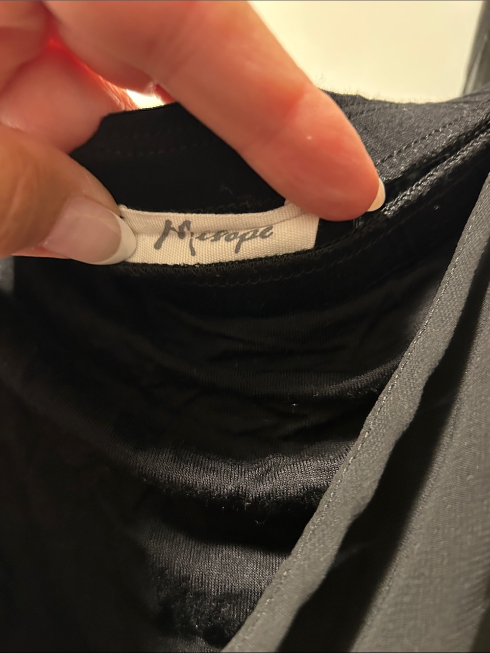 Misope Black One-Shoulder Draped Evening Dress